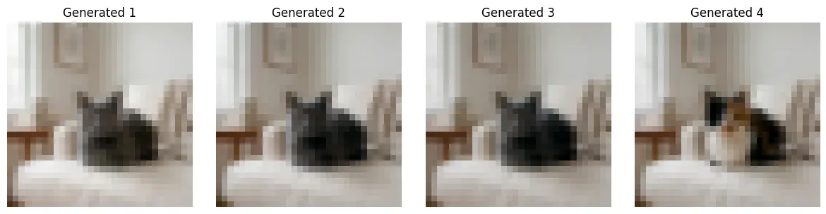 HuggingFaceのDDPMによる生成結果
